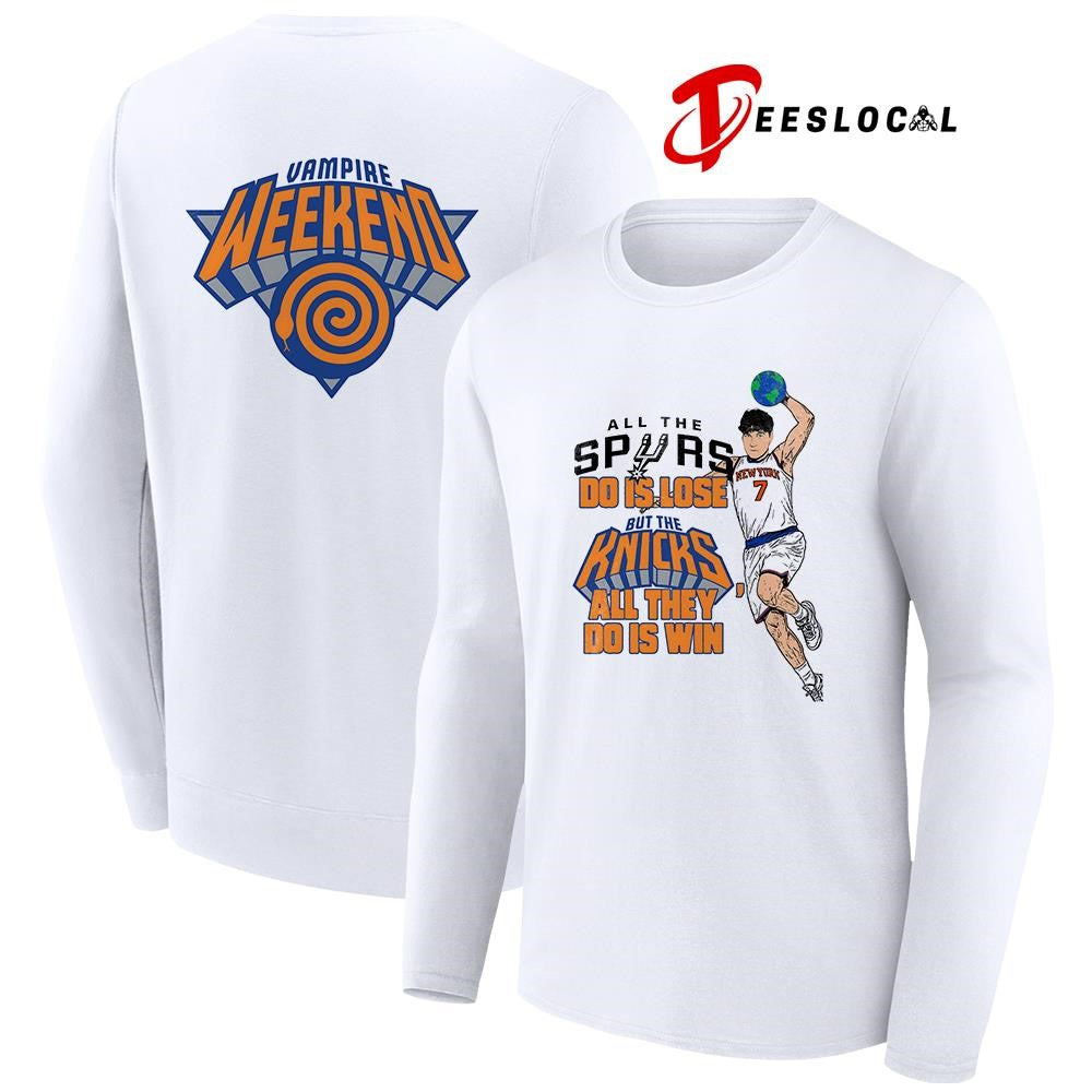 All the Spurs do is lose but the Knicks all they do is win Vampire Weekend art shirt Unisex