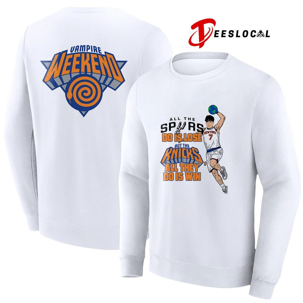 All the Spurs do is lose but the Knicks all they do is win Vampire Weekend art shirt Unisex