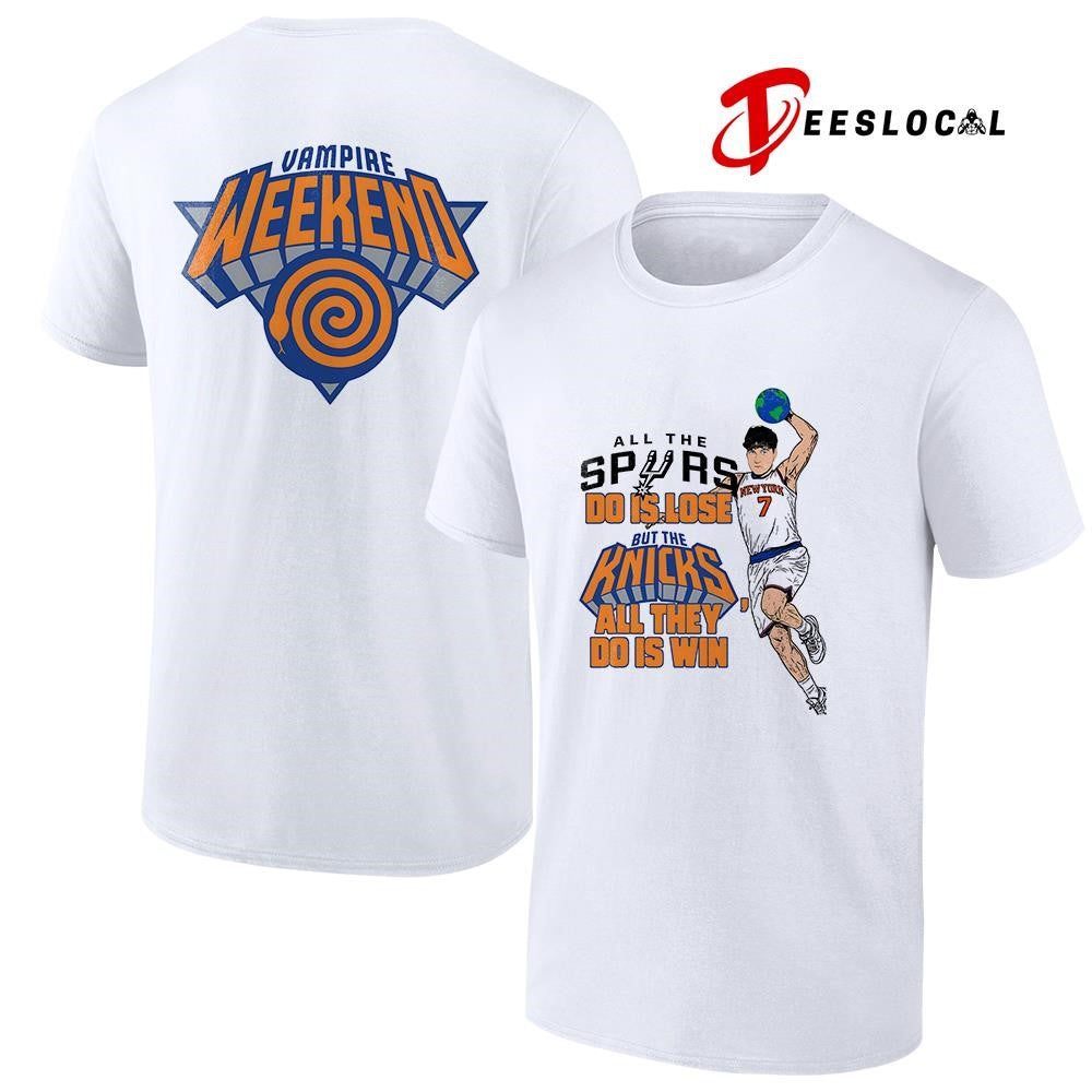 All the Spurs do is lose but the Knicks all they do is win Vampire Weekend art shirt Unisex