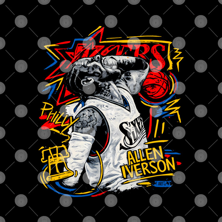 Allen Iverson Philadelphia 76ers T Shirt Unisex