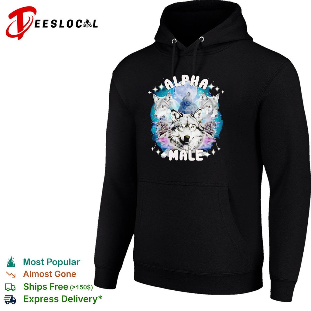 Alpha Male Wolf Moon Celestial Howling Pack shirt Unisex