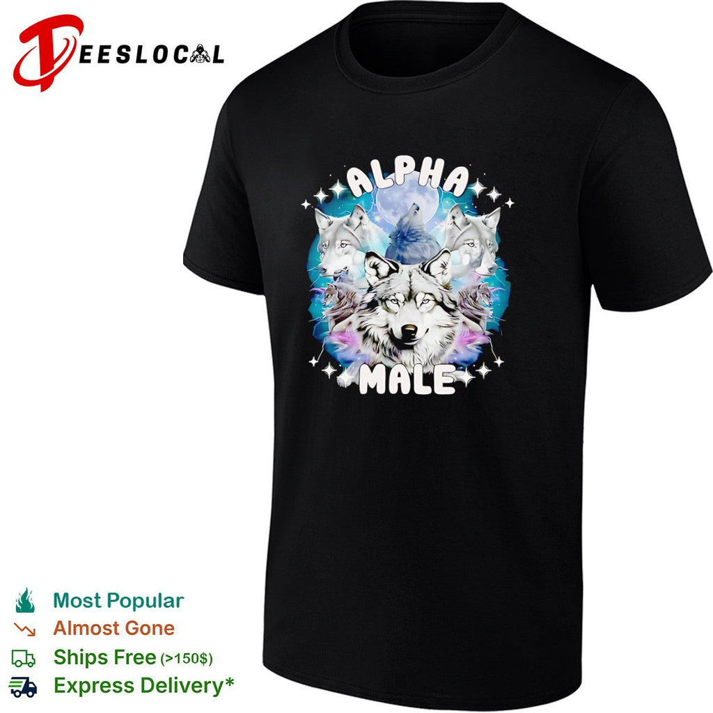 Alpha Male Wolf Moon Celestial Howling Pack shirt Unisex