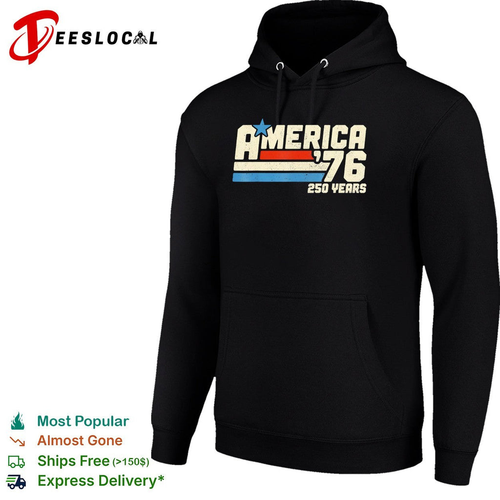 America 1976 250 years patriotic flag stripes and star shirt Unisex