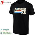 America 1976 250 years patriotic flag stripes and star shirt Unisex