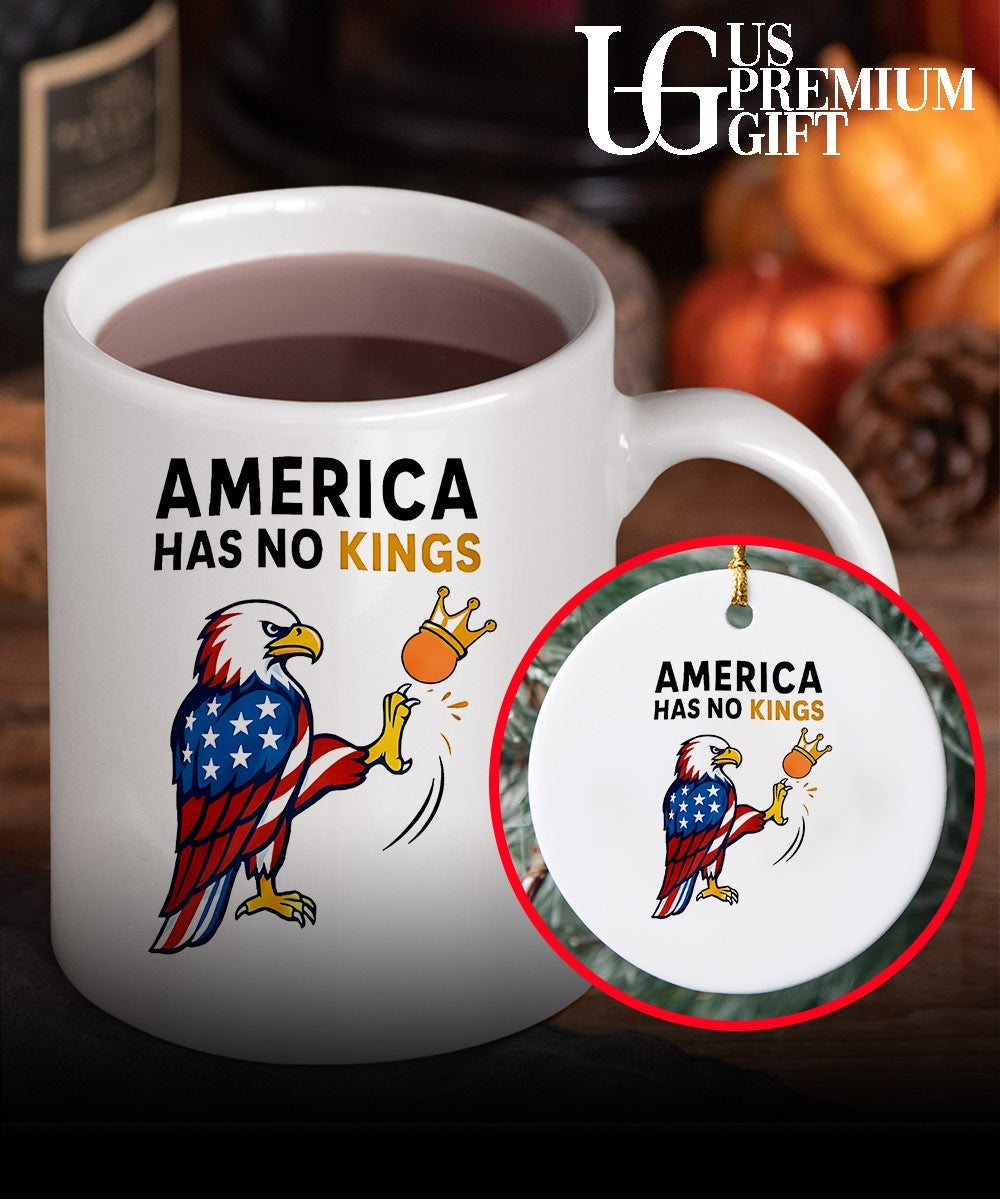 America Has No Kings Eagle Kick Orange Anti Trump shirt Unisex