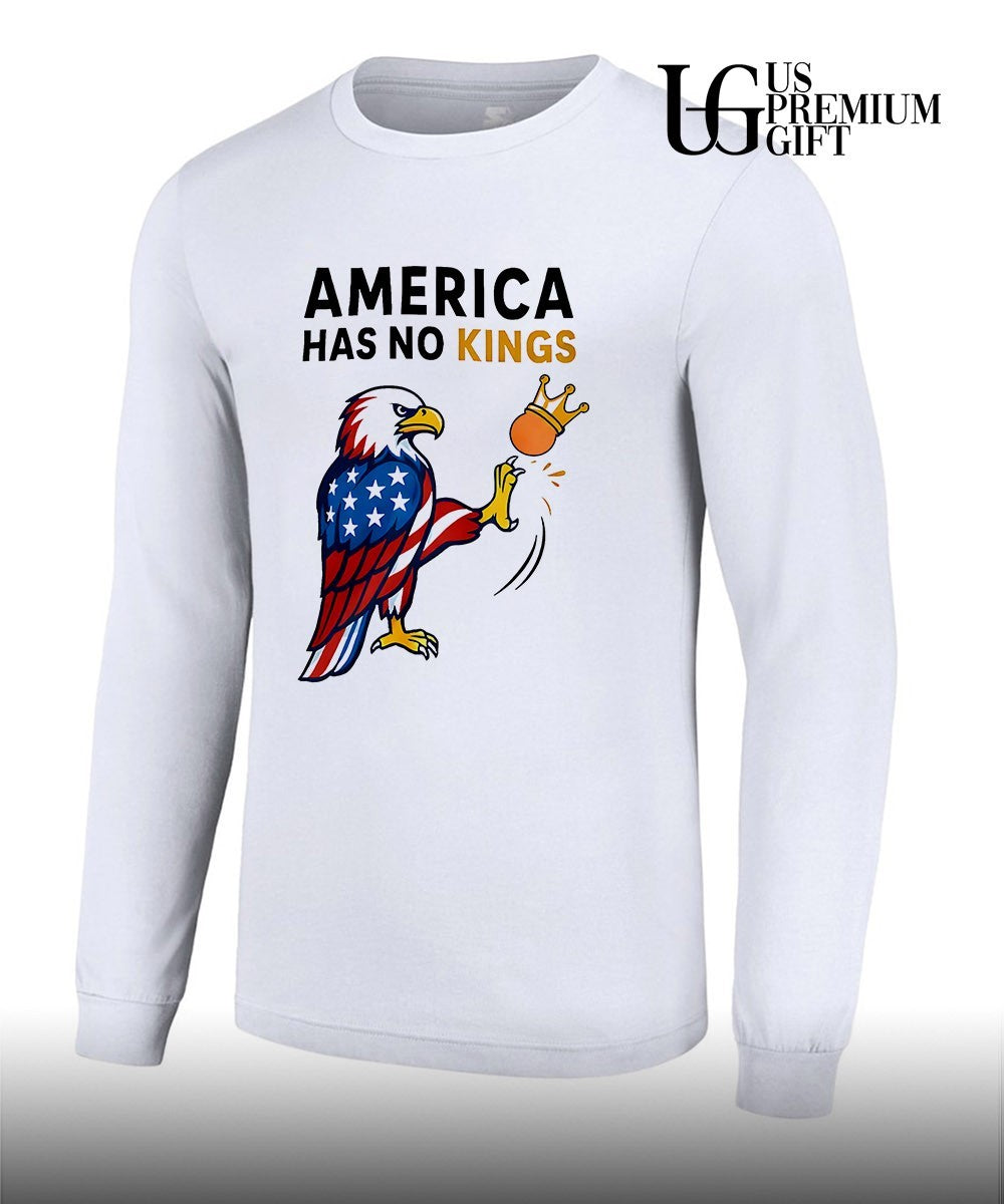 America Has No Kings Eagle Kick Orange Anti Trump shirt Unisex