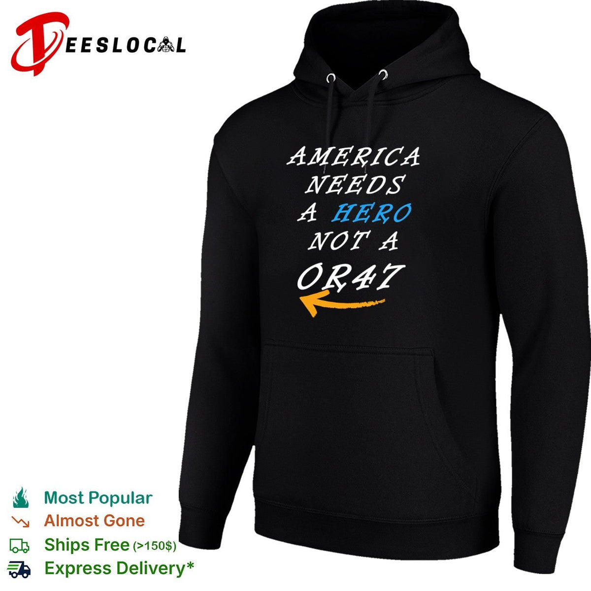 America needs a hero not a OR47 Donald Trump 2024 presidential campaign shirt Unisex