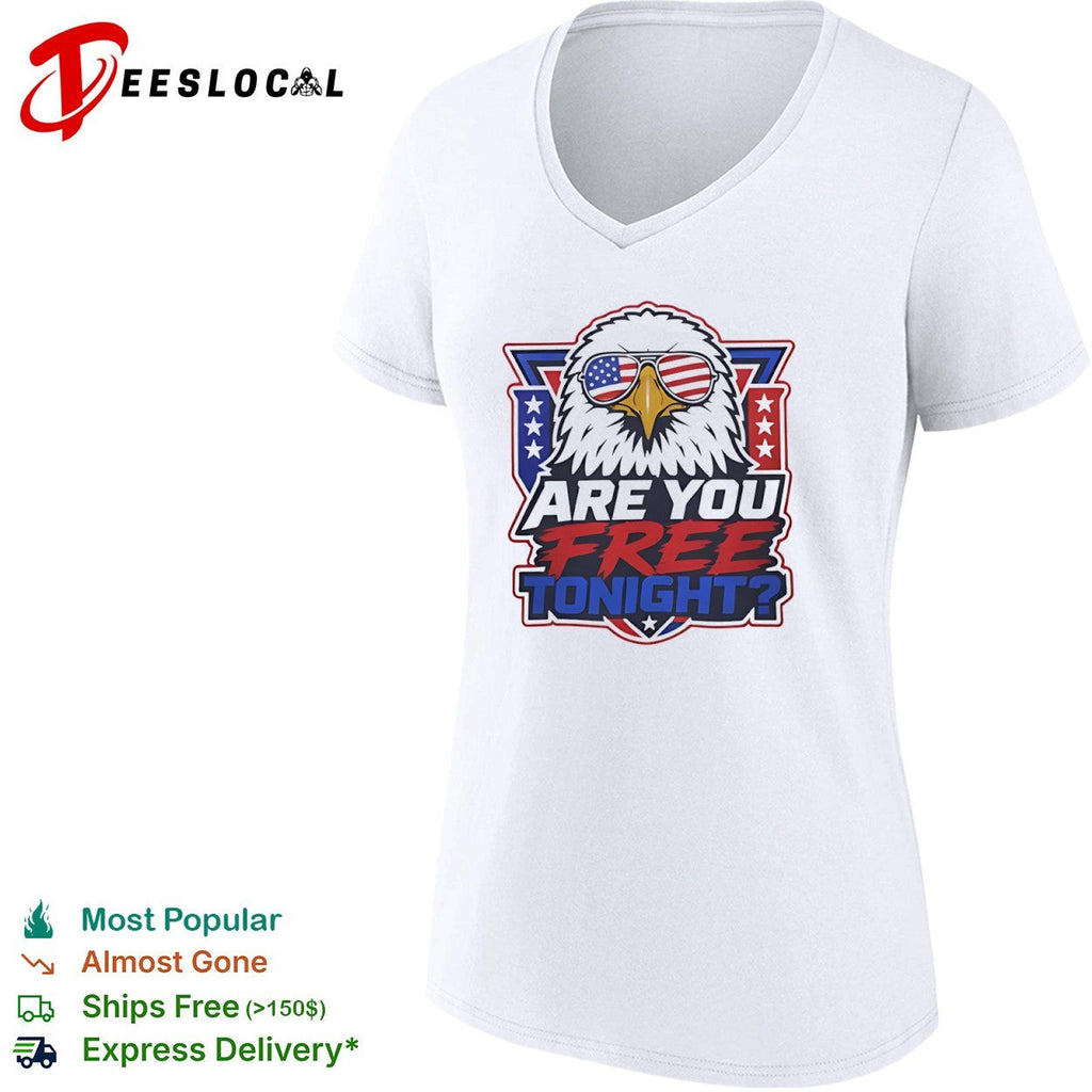 American Eagle Patriotic Flag Sunglasses Are You Free Tonight shirt Unisex
