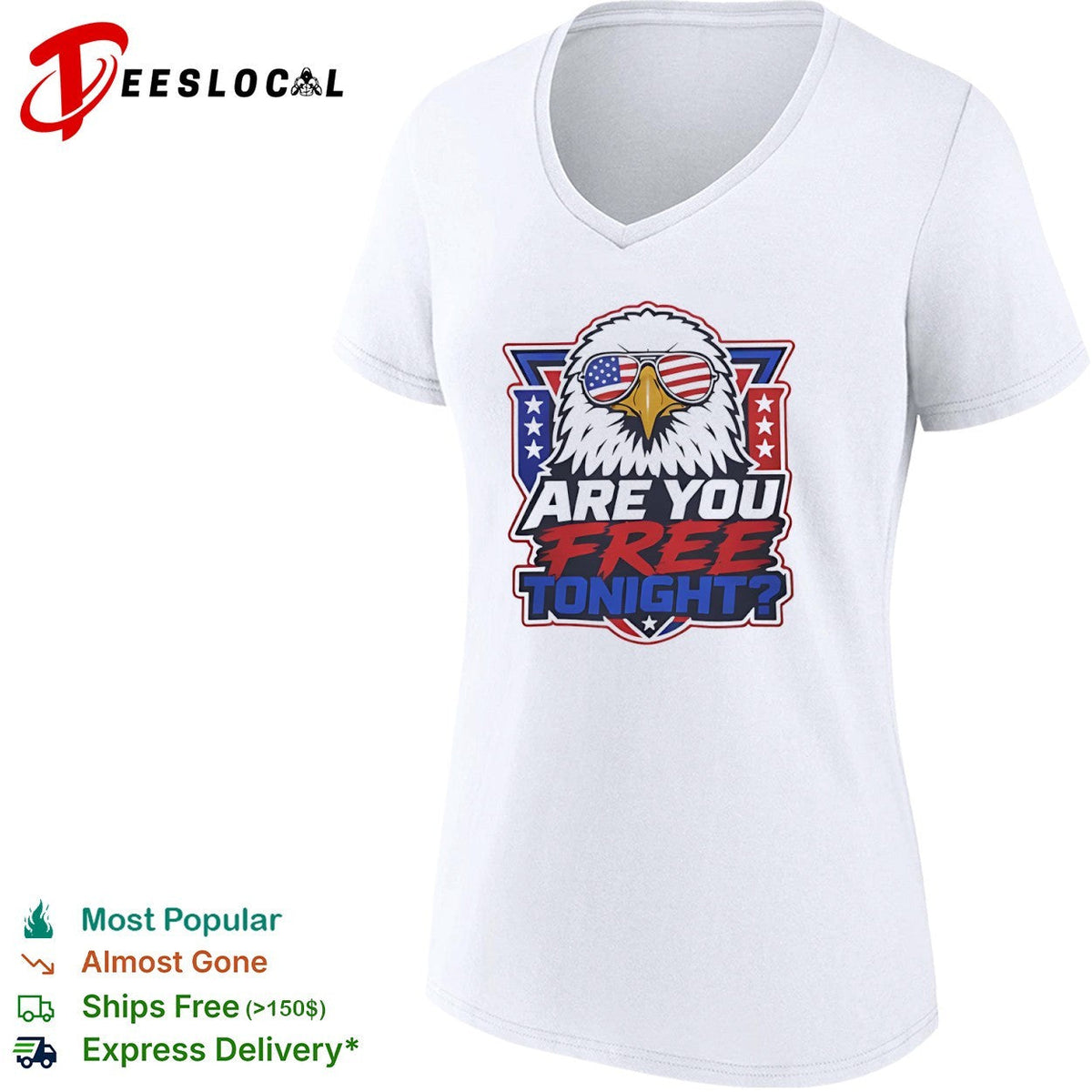 American Eagle Patriotic Flag Sunglasses Are You Free Tonight shirt Unisex