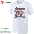American all stars patriotic hot dog hamburger baseball firework flight shirt Unisex