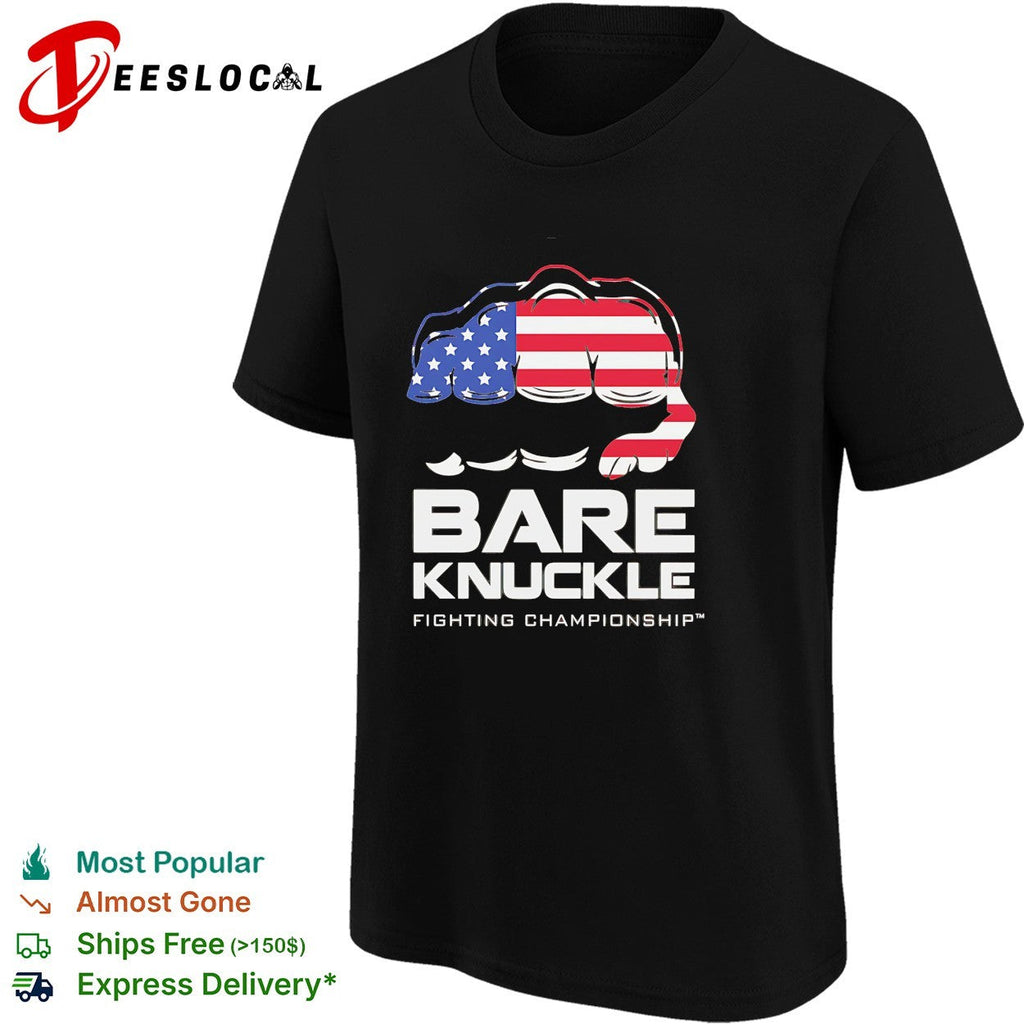 American flag fist bare knuckle fighting championship shirt Unisex