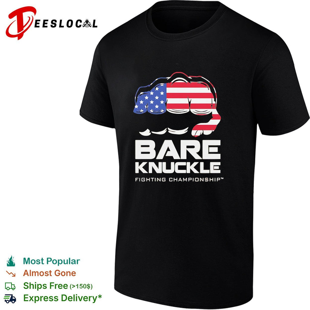 American flag fist bare knuckle fighting championship shirt Unisex