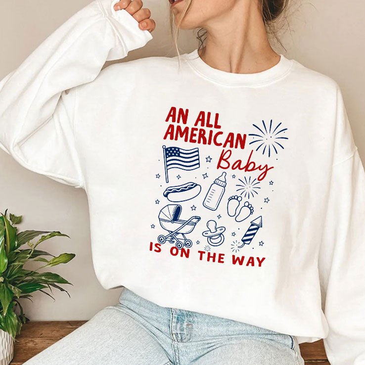 An All American Is On The Way 4th Of July Couple T Shirt Unisex