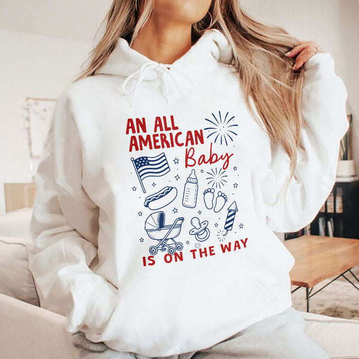 An All American Is On The Way 4th Of July Couple T Shirt Unisex