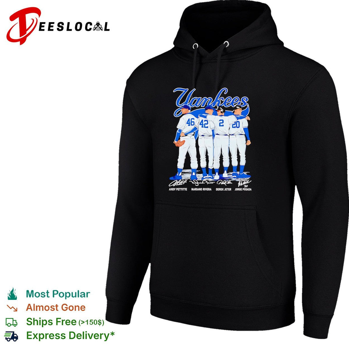Andy Pettitte Mariano Rivera Derek Jeter Jorge Posada New York Yankees signature shirt Unisex