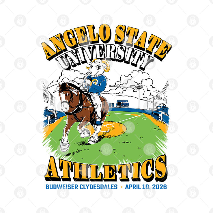 Angelo State University Athletics Budweiser Clydesdales April 10 2026 Shirt Unisex