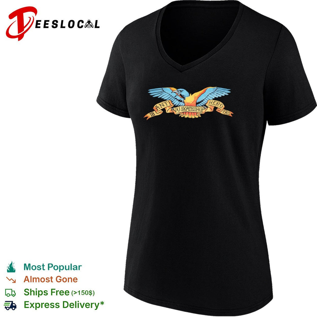 Anti Hero 18 Yrs Vu Skateshop Eagle Logo shirt Unisex