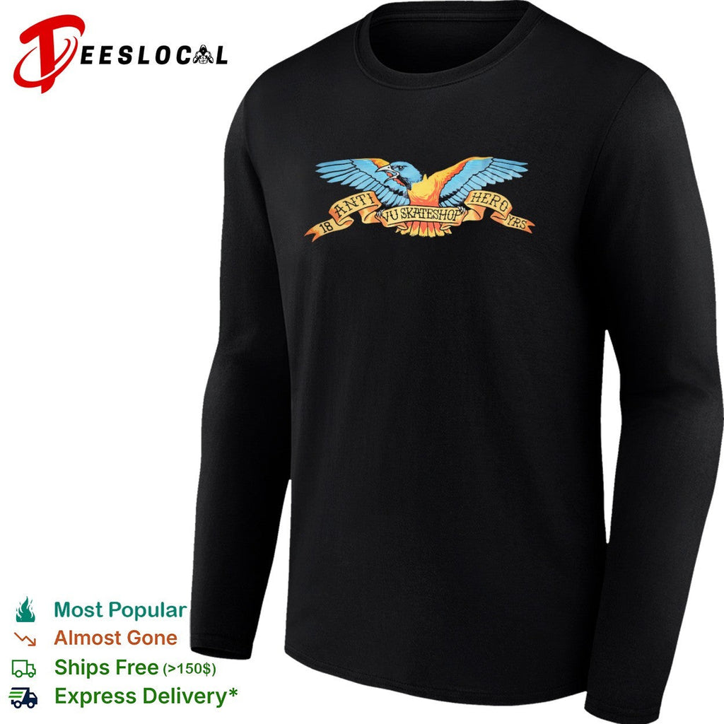 Anti Hero 18 Yrs Vu Skateshop Eagle Logo shirt Unisex