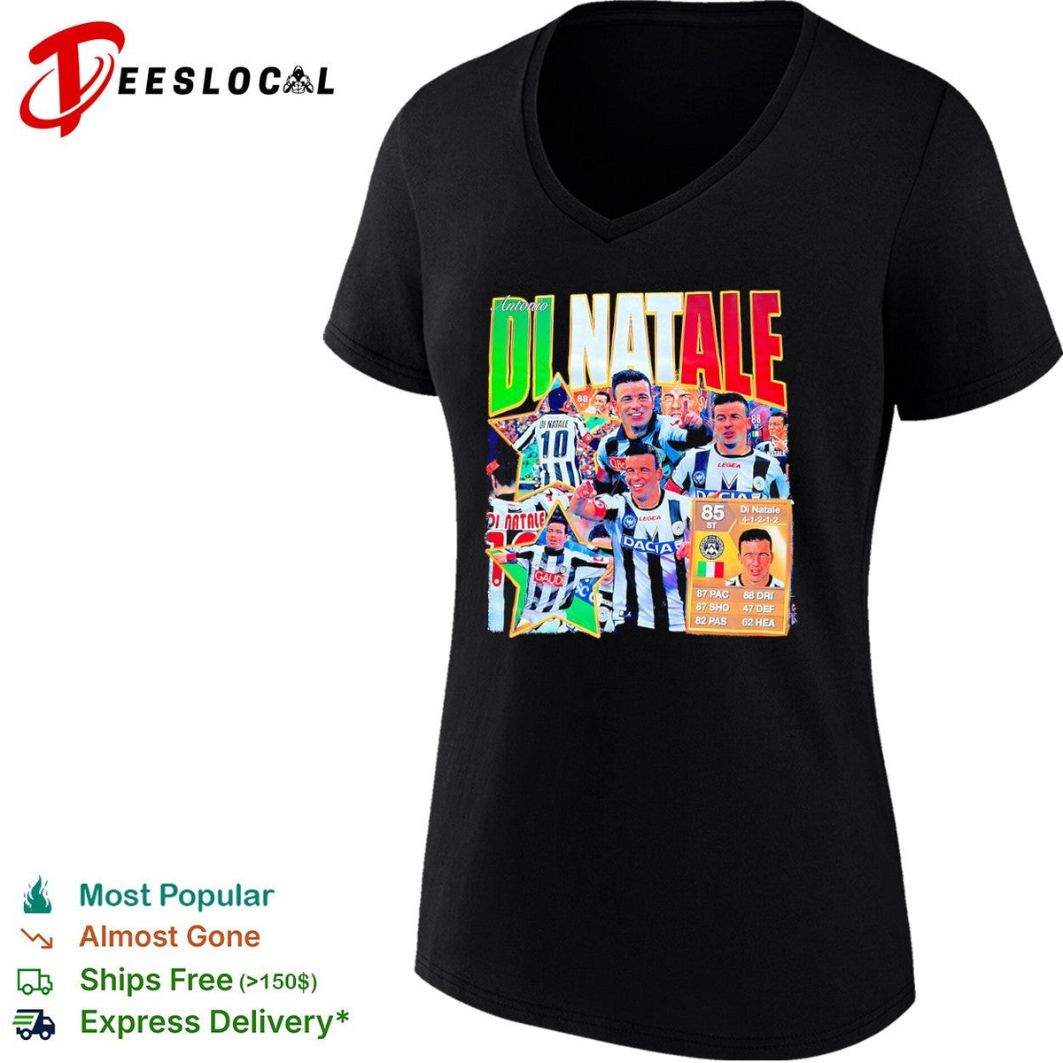 Antonio Di Natale Udinese Calcio Serie A FIFA Ultimate Team 85 ST Player Card shirt Unisex