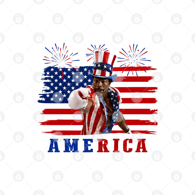 Apollo Creed Living In America 4th Of July T Shirt Unisex