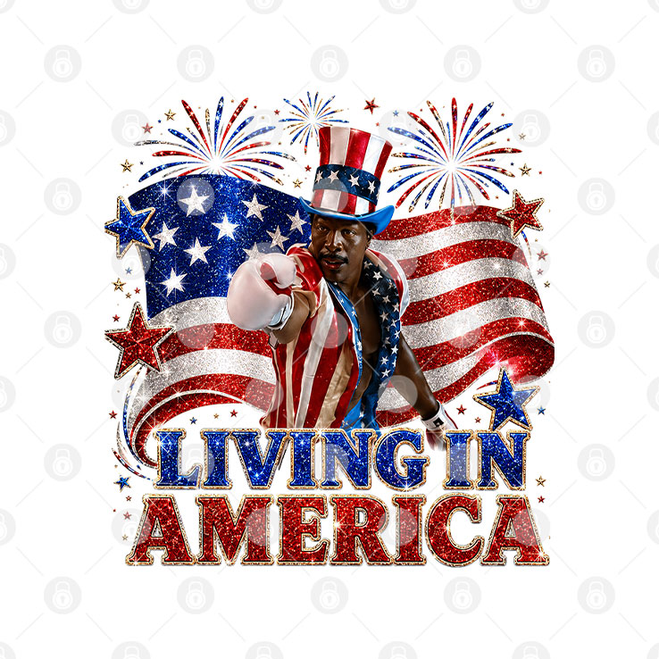 Apollo Creed Living In America T Shirt Unisex