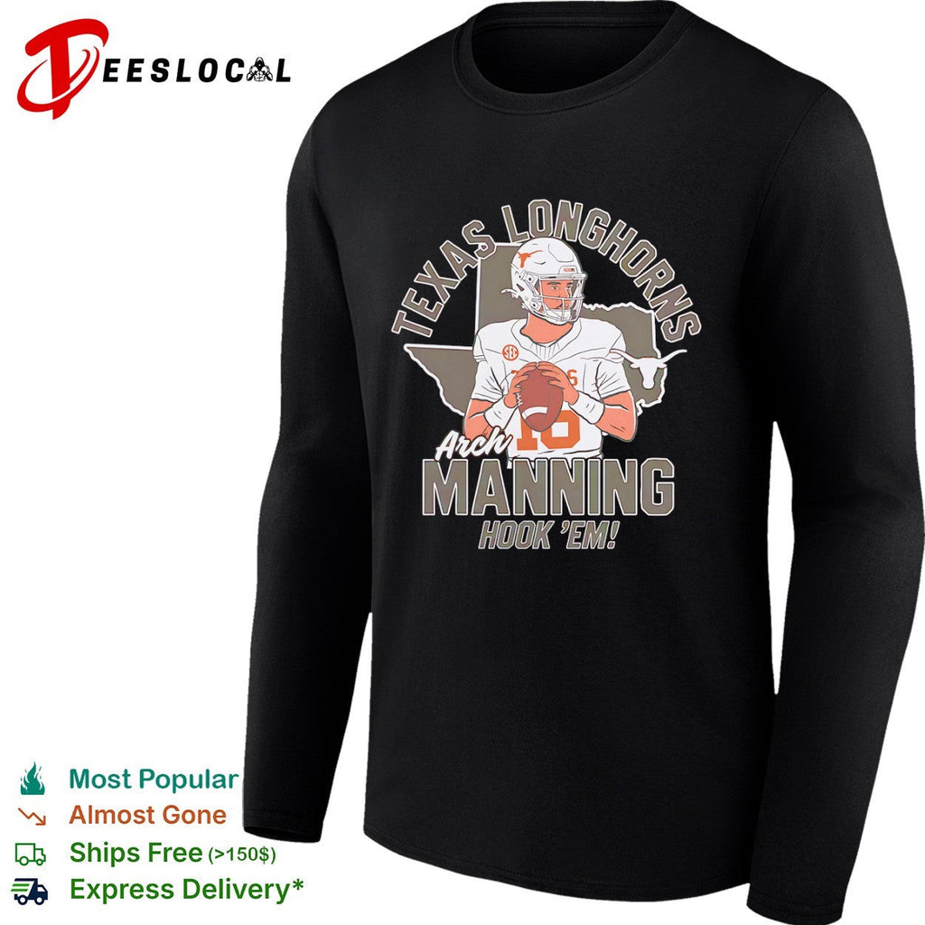 Arch Manning Texas Longhorns SEC football hook em shirt Unisex