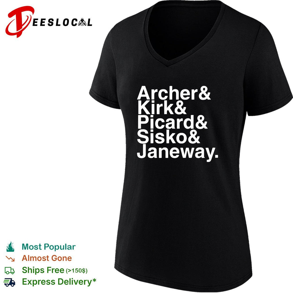 Archer Kirk Picard Sisko Janeway shirt Unisex