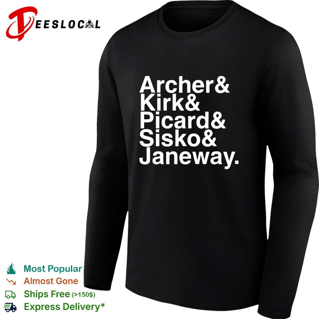 Archer Kirk Picard Sisko Janeway shirt Unisex