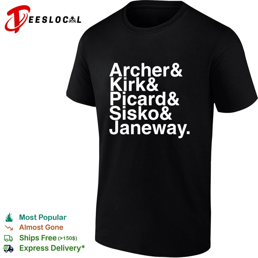 Archer Kirk Picard Sisko Janeway shirt Unisex