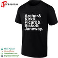 Archer Kirk Picard Sisko Janeway shirt Unisex
