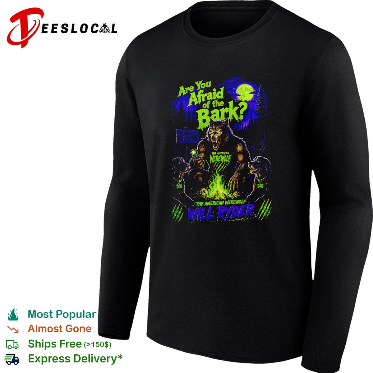 Are You Afraid of the Bark Will Ryder The American Werewolf Midnight Bark Stories shirt Unisex