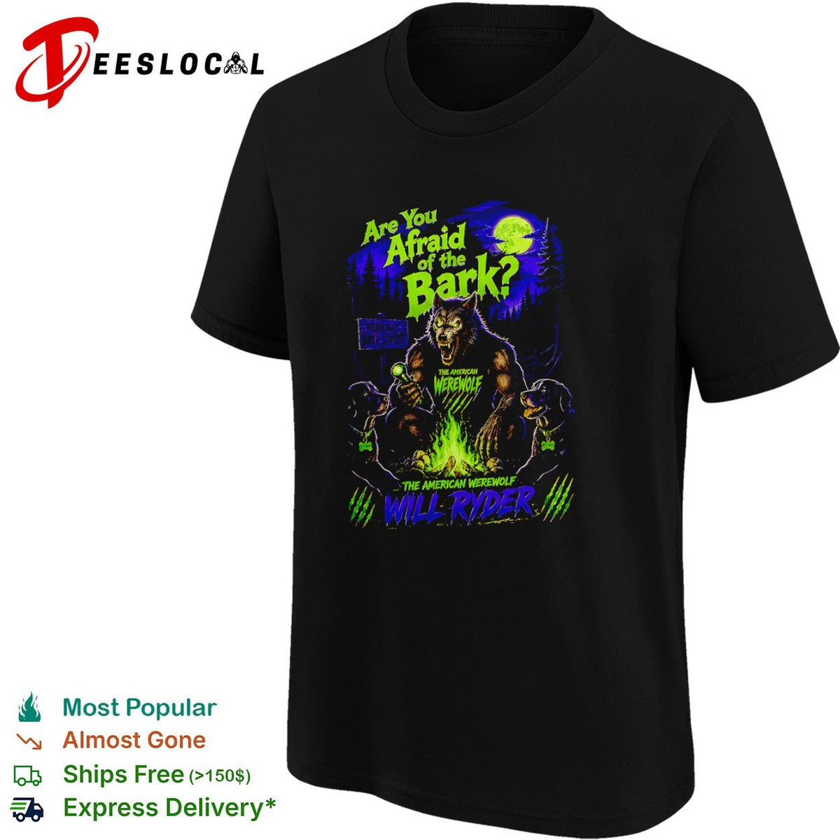 Are You Afraid of the Bark Will Ryder The American Werewolf Midnight Bark Stories shirt Unisex