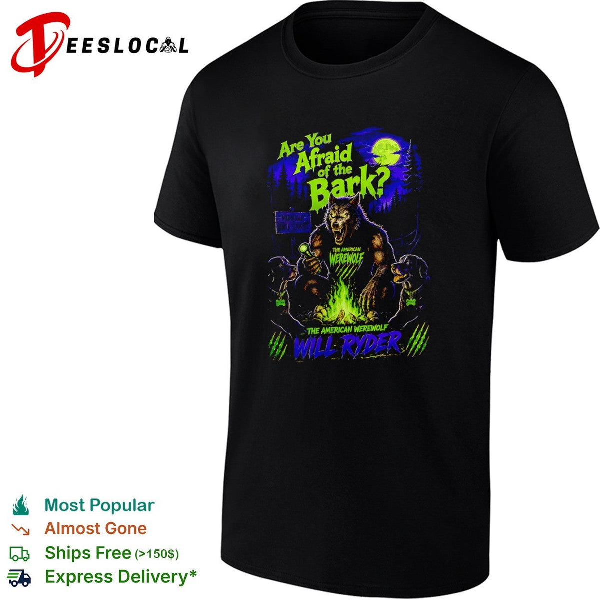 Are You Afraid of the Bark Will Ryder The American Werewolf Midnight Bark Stories shirt Unisex