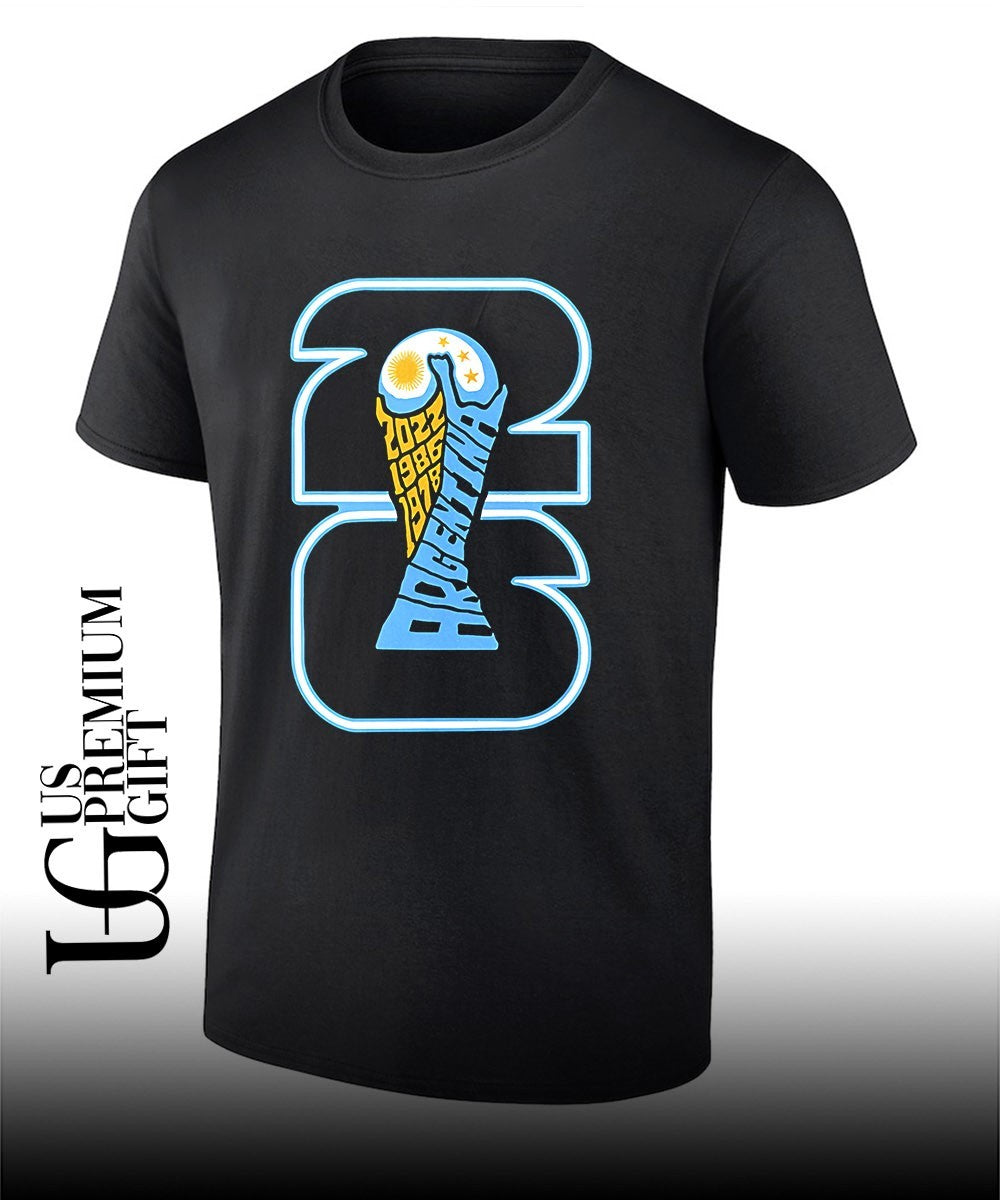 Argentina National Football Team World Cup 2022 1986 1978 trophy shirt Unisex