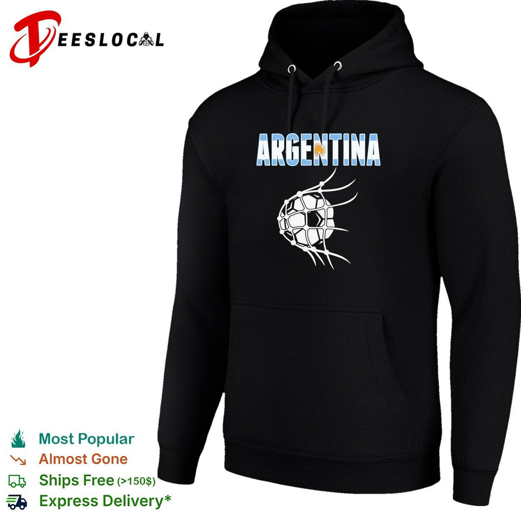 Argentina Soccer Ball in Net World Cup Goal Celebration Fans National Team shirt Unisex
