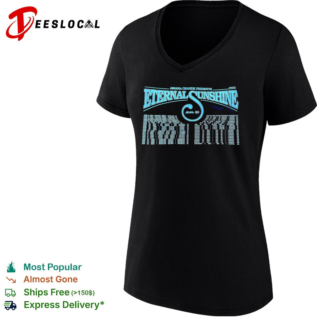 Ariana Grande Eternal Sunshine 2026 Tour Dates Concert Schedule Concert Tour shirt Unisex