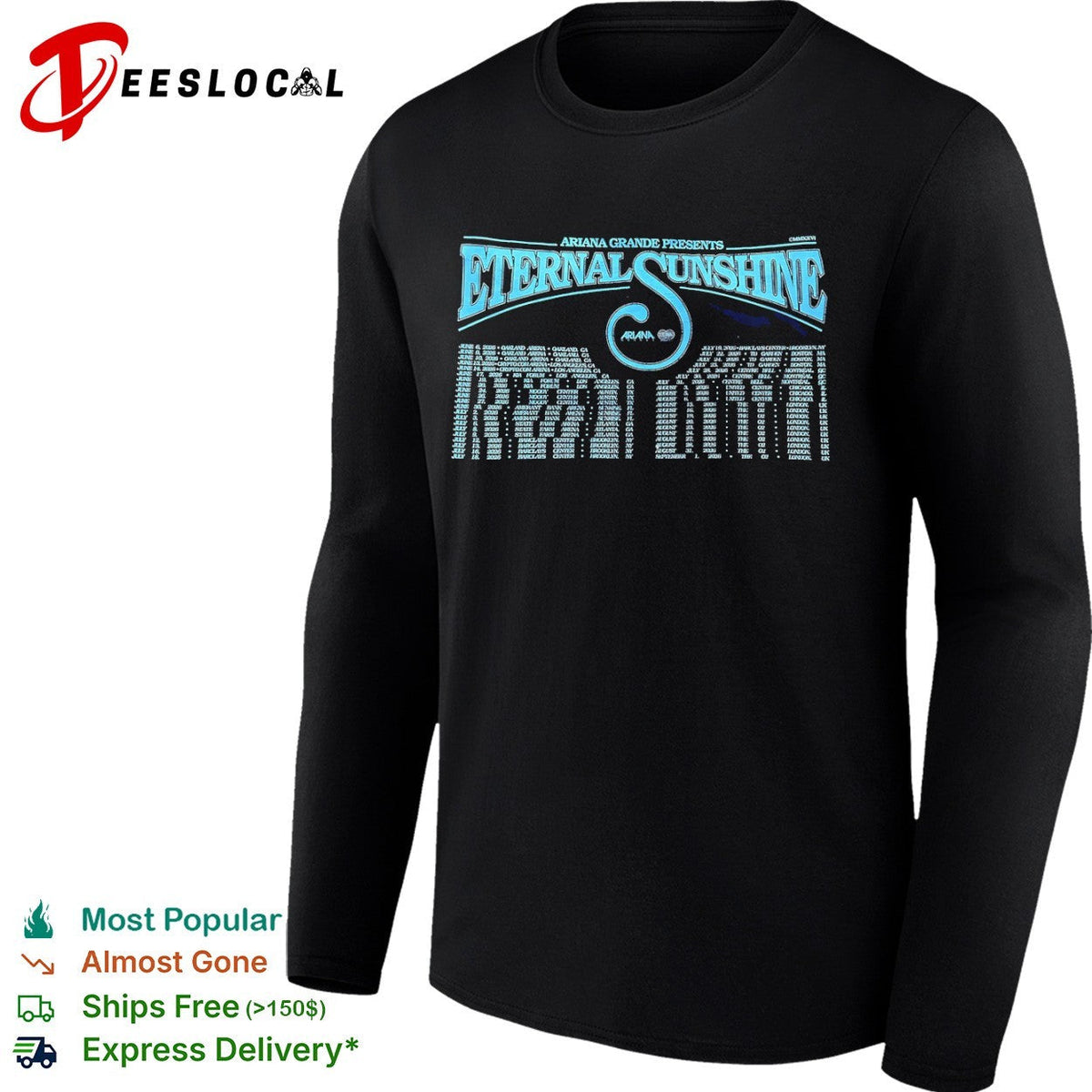 Ariana Grande Eternal Sunshine 2026 Tour Dates Concert Schedule Concert Tour shirt Unisex