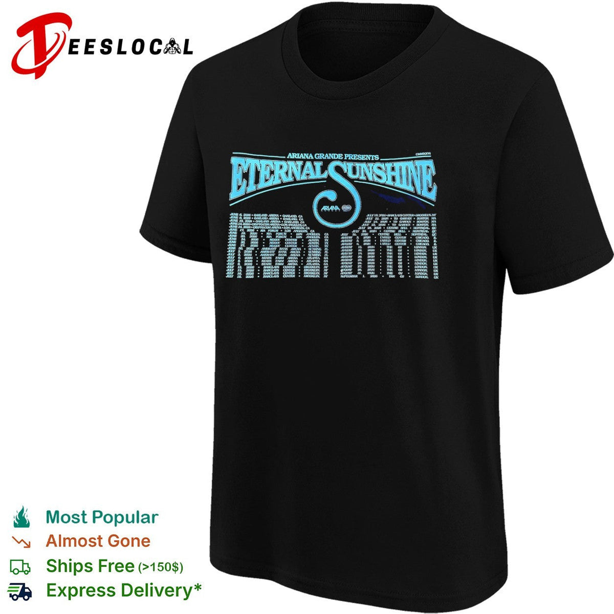 Ariana Grande Eternal Sunshine 2026 Tour Dates Concert Schedule Concert Tour shirt Unisex