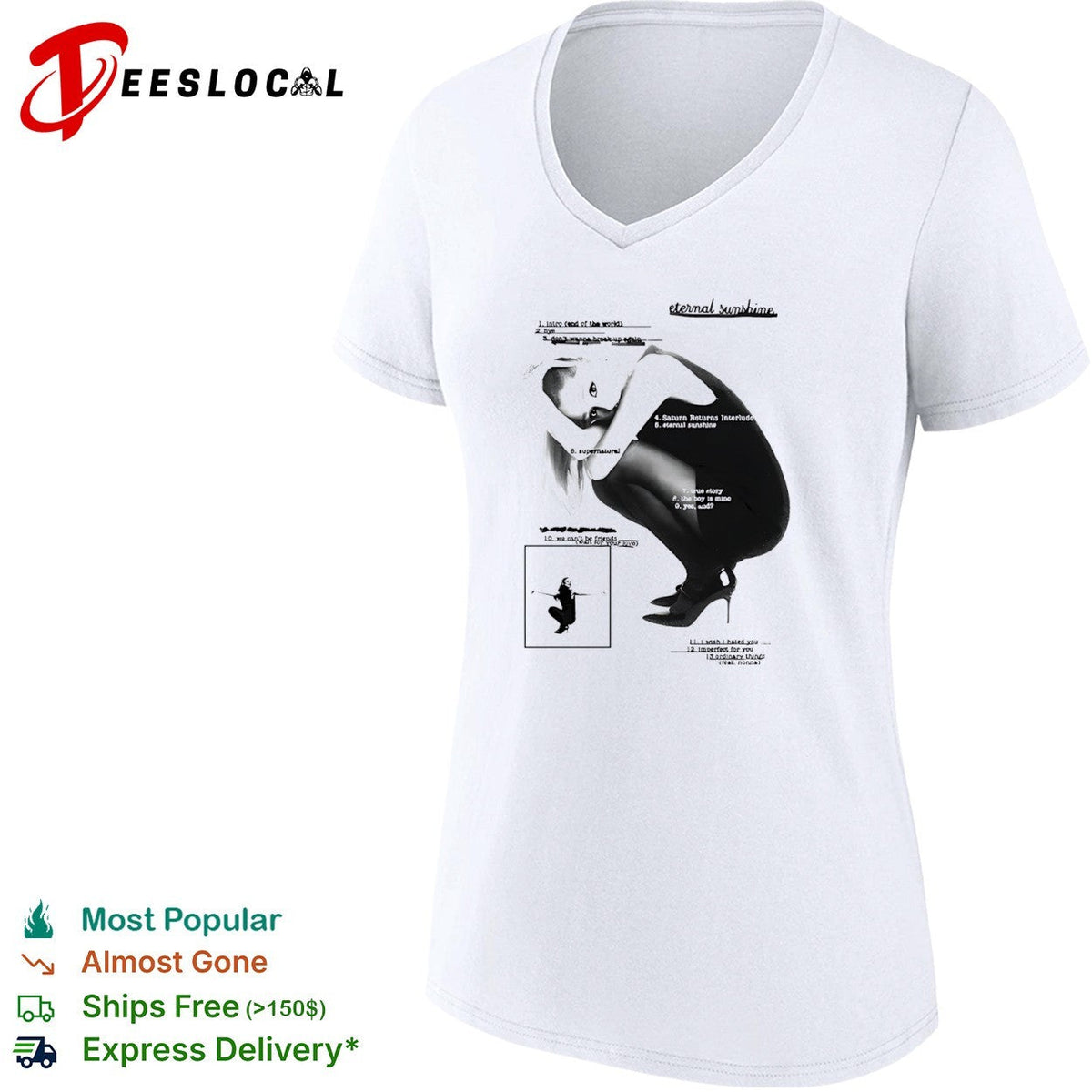 Ariana Grande eternal sunshine tracklist intro bye don’t wanna break up again shirt Unisex