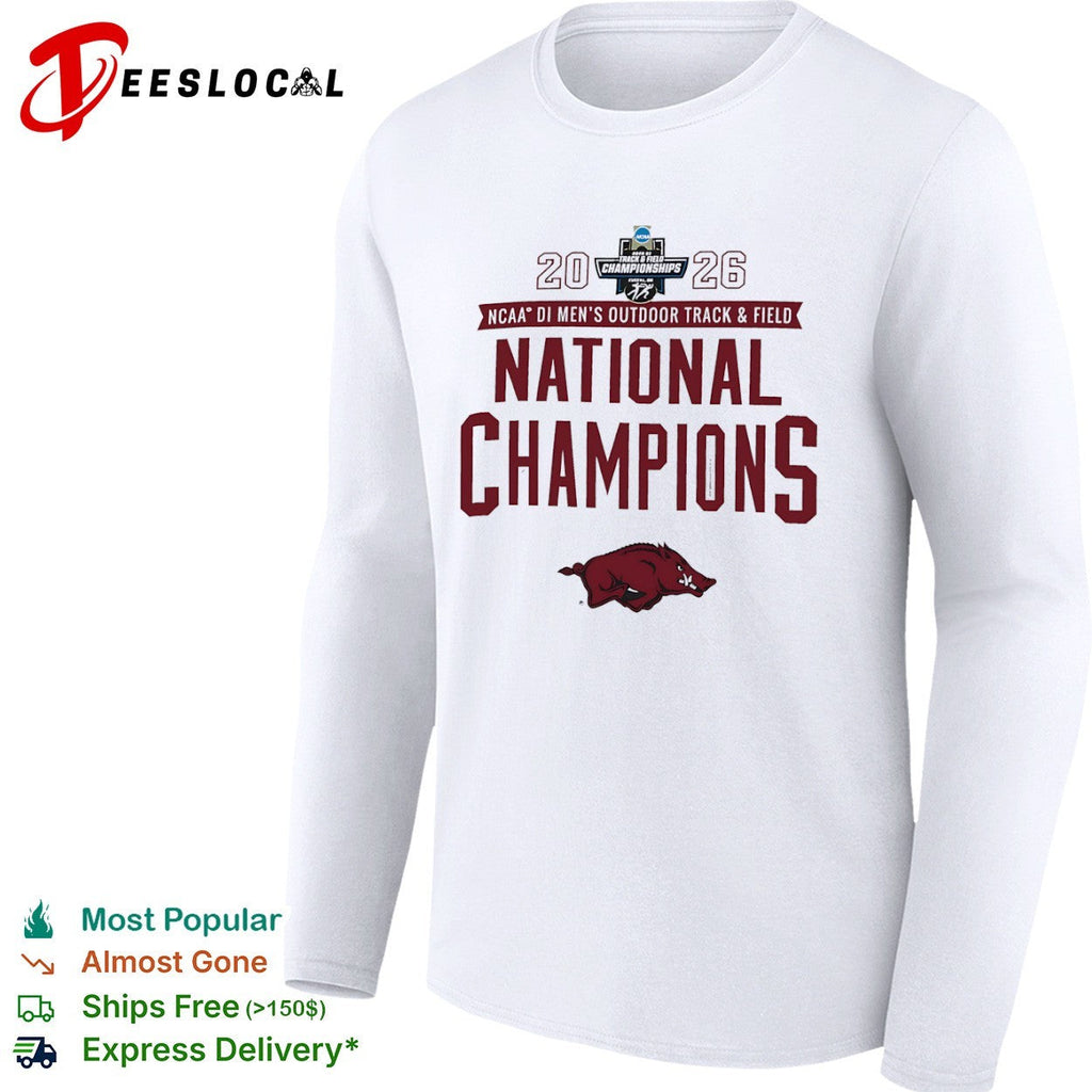 Arkansas Razorbacks 2026 NCAA DI Men’s Outdoor Track and Field National Champions shirt Unisex