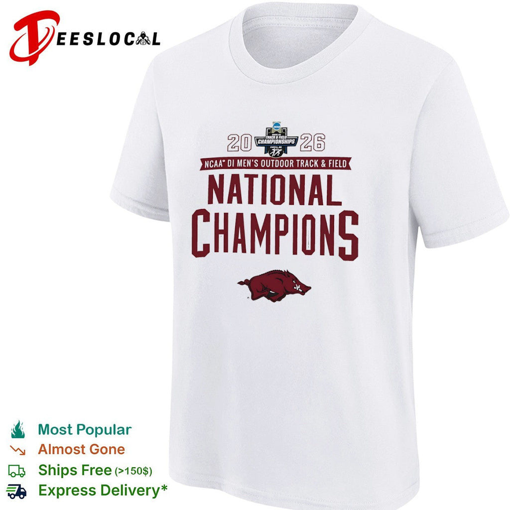 Arkansas Razorbacks 2026 NCAA DI Men’s Outdoor Track and Field National Champions shirt Unisex
