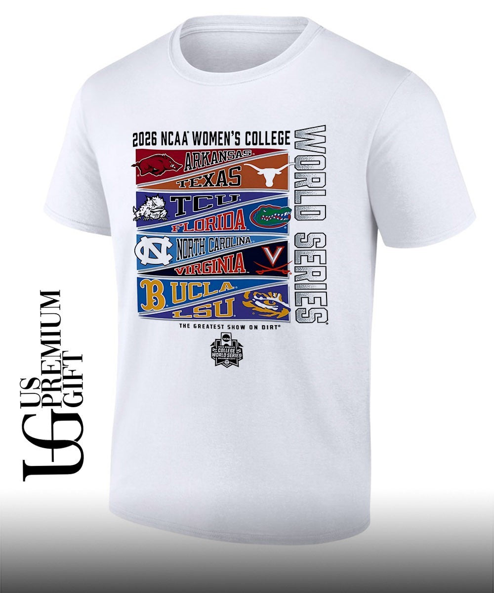 Arkansas Texas TCU Florida North Carolina Virginia UCLA LSU 2026 NCAA Women’s College flags shirt