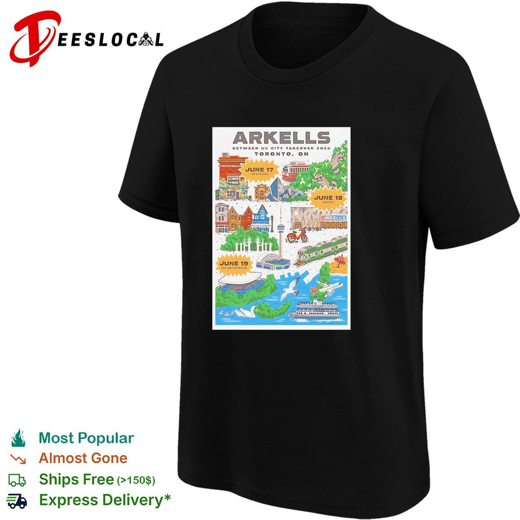 Arkells Between Us City Takeover 2026 Toronto ON June 17 18 19 Lee Palace History shirt Unisex