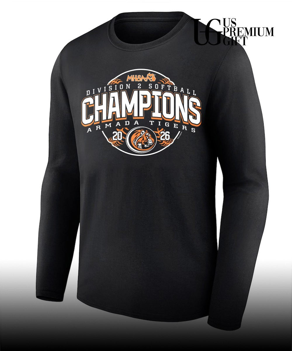 Armada Tigers MHSAA Softball D2 Champions 2026 shirt Unisex