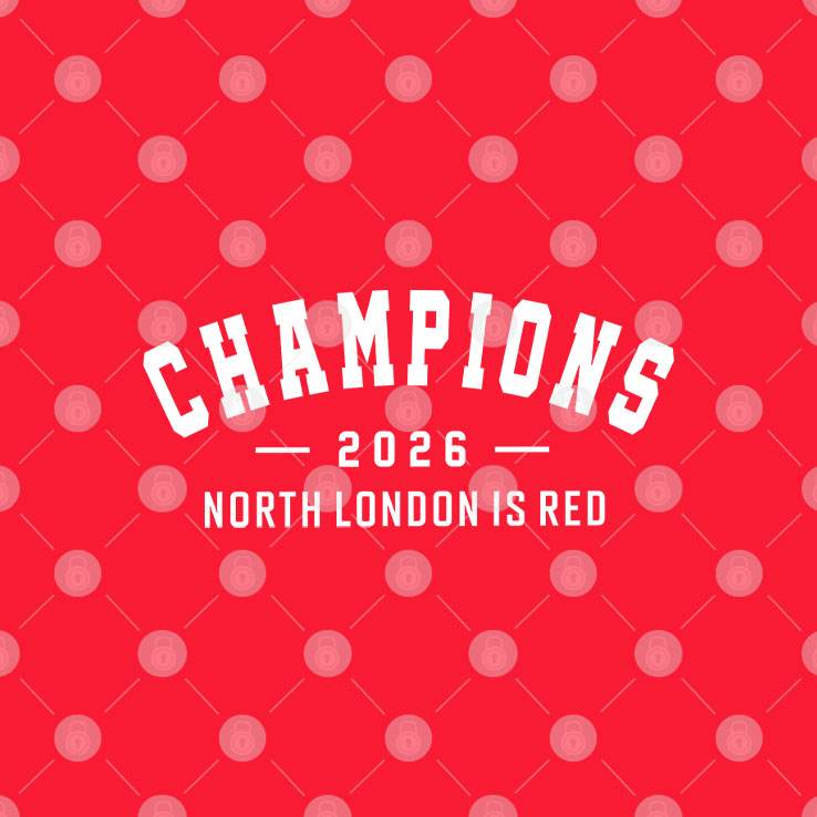 Arsenal Champions 2026 North London Is Red T Shirt Unisex