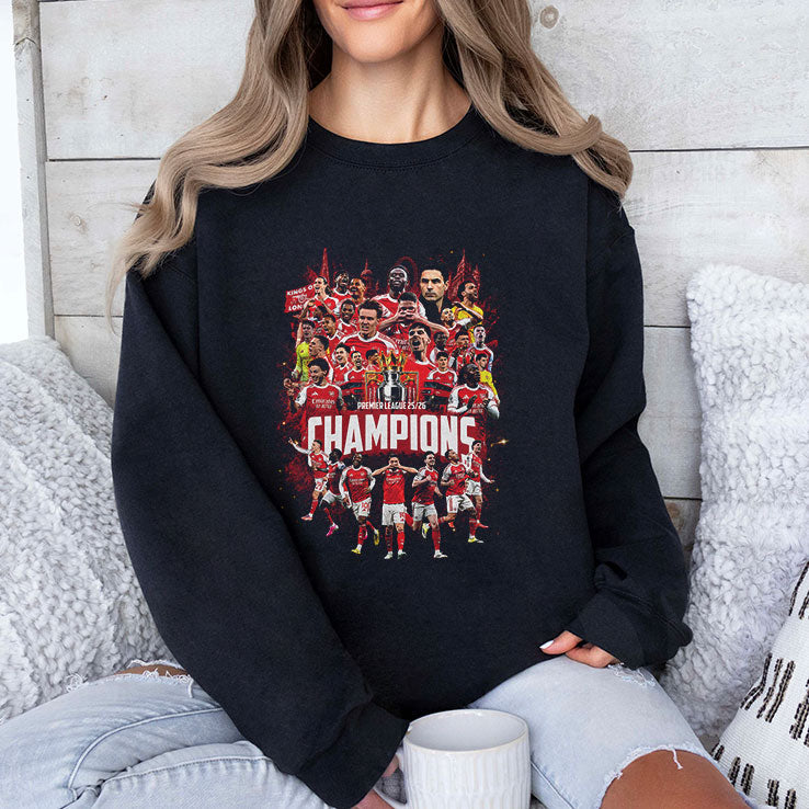 Arsenal FC Premier League Champions 2025-26 T Shirt Unisex