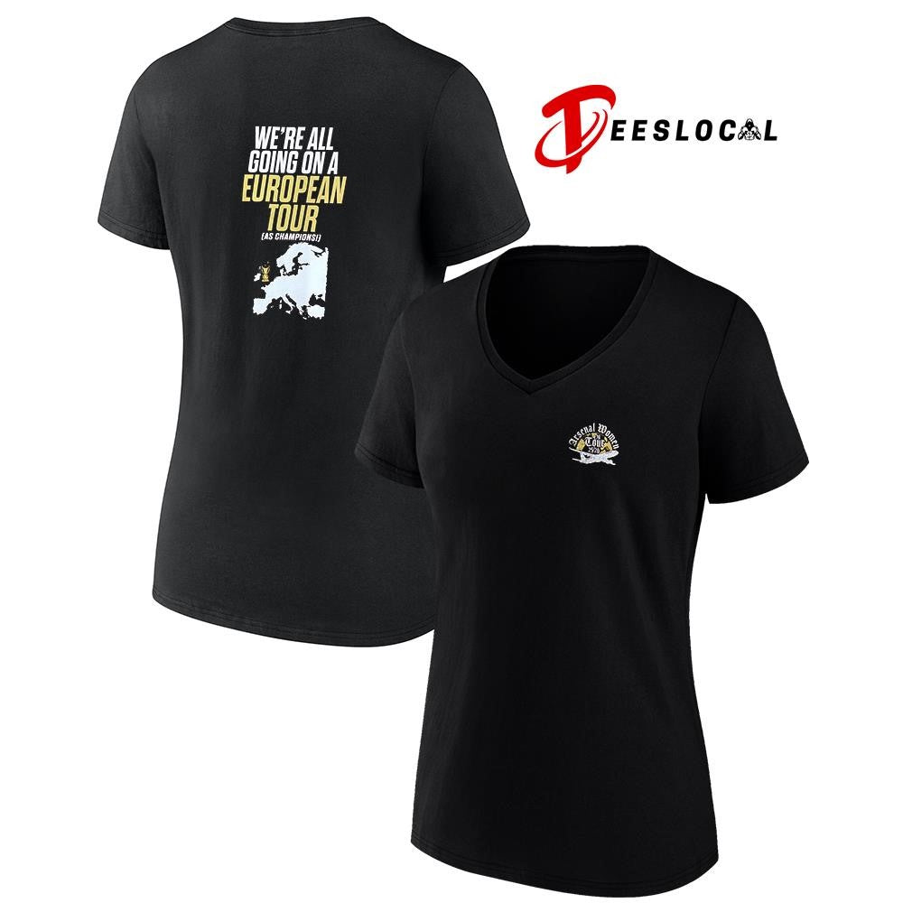 Arsenal Women on tour we’re all going on a European tour as champions text shirt Unisex
