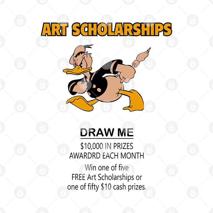 Art Scholarships Draw Me Vintage Cartoon Duck Shirt Unisex