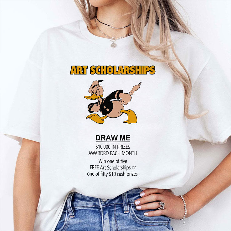 Art Scholarships Draw Me Vintage Cartoon Duck Shirt Unisex