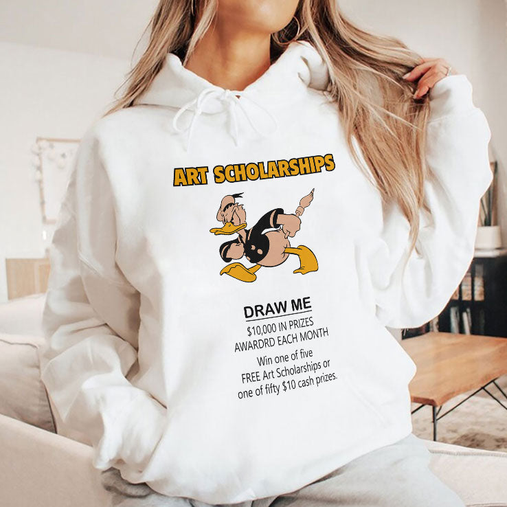 Art Scholarships Draw Me Vintage Cartoon Duck Shirt Unisex